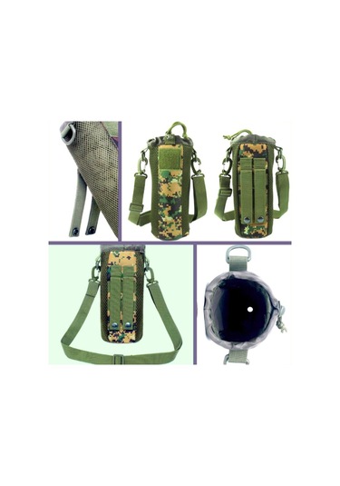 Omeniv Şişe Kılıfı Matara Termos Şarap Bira Viski Outdoor Sırt Ça Yeşil