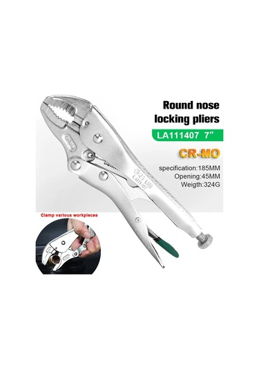 1 Adet 5 /7 /10 İnç Kilitli Pense Yuvarlak Burun Kaynak Aracı Düz Çene Kilit La111407