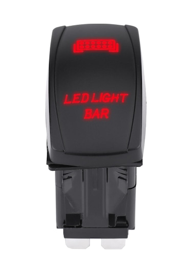 Lemestar 12v/24v Çift Led Işıklı 5 Pimli Su Geçirmez On-off Kaldırma Anahtarı - Araç Ve Tekne Kullanıma Uygun Mavi Işık