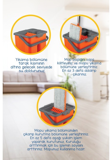 Mavi Kaset Mop Temizlik Seti