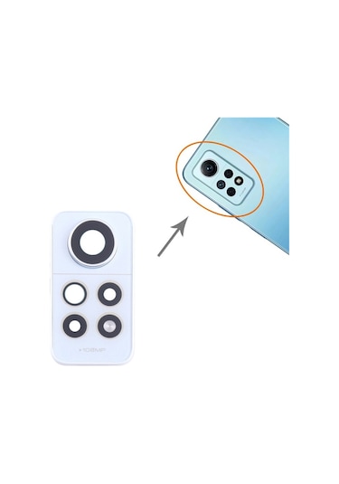 Xiaomi Uyumlu Redmi Note 12 Pro 4g Kamera Lensi Cam Full 2209116ag 2209116ag - Beyaz