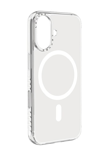 İphone Uyumlu 17 Kılıf M-safe Özellikli Metal Kamera Çerçeveli Airbagli Lenyes Ck221 Sert Pc Kapak Şeffaf Şeffaf