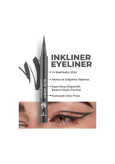Alix Avien Uzun Süre Kalıcı Suya Dayanıklı Ve Yumuşak Uçlu Gri Göz Kalemi Inkliner Eyeliner Orion Gray