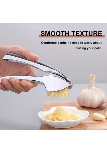 Sarımsak Presi Paslanmaz Çelik Sarımsak Kıyma Sarımsak Kırıcı Gümüş