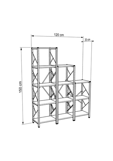 Morpanya Veraca Merdiven Metal Mutfak Rafı 3 Bölmeli Mutfak Rafı Malzeme Dolabı Mikrodalga Fırın Rafı