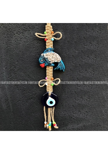 Balık Nazar Boncuk Seramik Bahçe Balkon Kapı Duvar Süs Sarkaç (387073681)