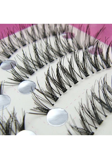 Monyee 10 Çift Fiber Saçlı Sahte Kirpik, Göz Kuyruğu Uzunlastırılmış, Tam El Yapımı, Konforlu Uzun Süre Takılabilir, Doğal Görünüm, Hs-8 01 Stili