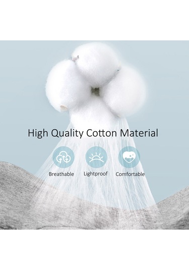 Wezone Pamuklu Göz Maskesi - Yolculuk Ve Uyku İçin Hafif Gri Renk Seçeneği Açık Gri