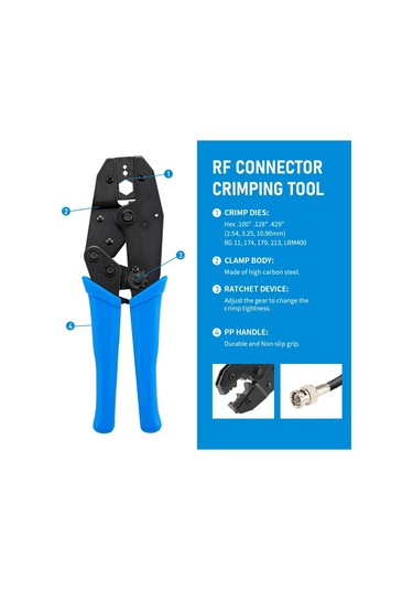 Lmr400 Crimper Pense El Sıkma Aleti Rg8 Rg178 Rg316 Rg174 Lmr400