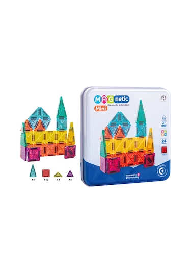 Mini Seyahat Tipi Metal Kutulu 24 Parça Magnet Oyun Seti