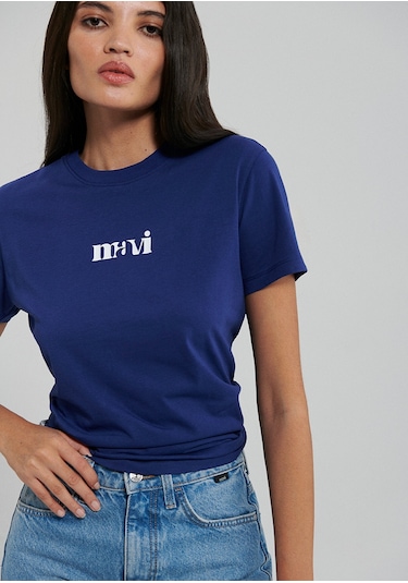 Mavi - Mavi Baskılı Lacivert Tişört 1612241-70722 Mavi