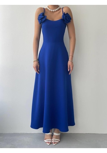 Matilda Gül İp Askılı Elbise Çok Renkli