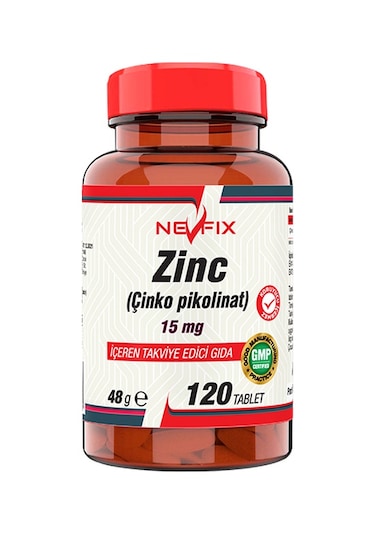 Nevfix Zinc Çinko Pikolinat 15 Mg 120   Tablet