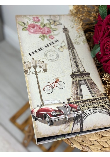 Rabsev RS307 Fotoğraf Albümü 10x15cm 300 Fotoğraf Kapasiteli Eyfel Desenli Lüks Albüm