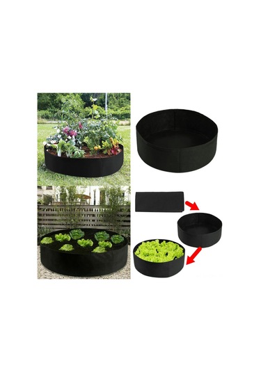 Suofeng Ev Bahçesi İçin Dayanıklı Keçe Bitki Yetiştirme Torbası - Yeşil, 127x30cm