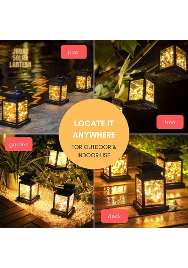 Paket Güneş Feneri Açık Hava Su Geçirmez Asılı Güneş Işıkları Açık Hava 30 Led, Açık Hava Fenerleri Güneş Enerjili Veranda Dekoru, Bahçe Dekoru, Kamp Dekoru, Bahçe S