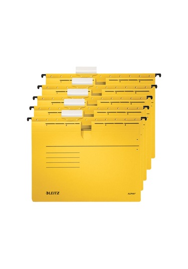 Leitz 1984 Alpha Sarı Telli Askılı Dosya (5 Li Paket)