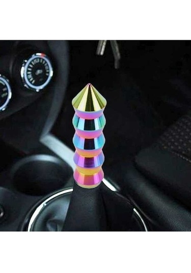 Tongxida Universal Renkli Uzun Koni Şekli Dişli Kafası Vites Topuzu Std