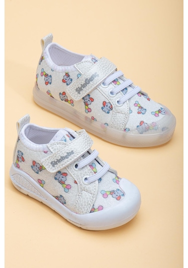 Şirinbebe Şiringenç Keten Gümüş Kız İlkadım Bebek Çocuk Ayakkabısı-2894-gümüş Gümüş