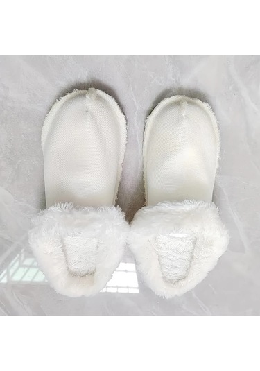 Fochsia Kürklü İçlikli Kışlık Crocs 44/45 Siyah Polar Kalın Sıcak Tutan Kaydırmaz