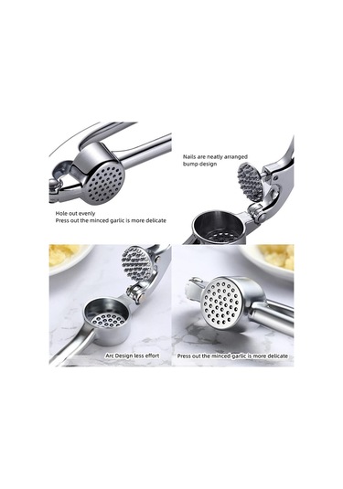 Lmetjma Premium Sarımsak Presi Paslanmaz Çelik Sarımsak Doğrayıcı Sarımsak Ezici Sıkması Ve Temizlemesi Kolay Mutfak Aletleri Jt202 Altın