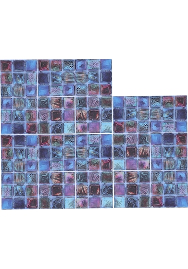 Hangfox Sıcaklık Ve Nem Dayanıklı Pvc Duvar Sticker, Mutfak/banyo Dekorasyonu, Kolay Kurulum, Estetik 3d Mosaik Desenli 200x20cm Diğer
