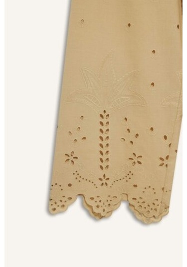 DeFacto Regular Fit Brode Plaj Pantolonu-Fall in Love E0602AX25SMBG387 Bej