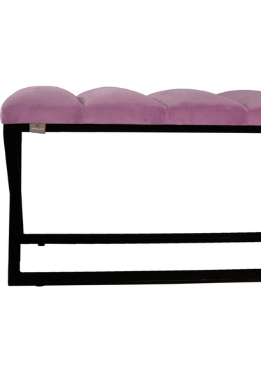 Varcera Black- Pembe Dilimli Model Puf & Bench & Koltuk & Oturma Bankı & Yatak Odası Önü