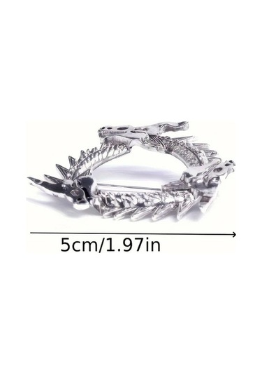 Flybuy Besthome1 1 Adet Moda Gotik Üç Başlı Yuvarlak Rozet Takım Elbise Aksesuarı Gümüş Renk Noel Ürünü Gümüş