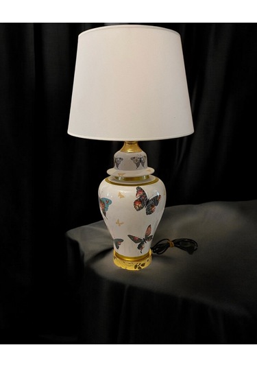 Abj 200 140 Klasık Abajur Kelebek Renkli