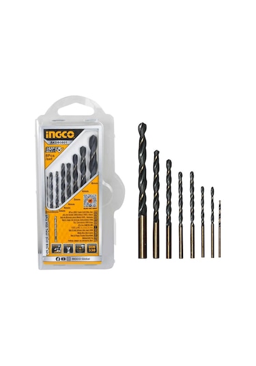 Ingco AKDB0801 8'li HSS Matkap Ucu Seti