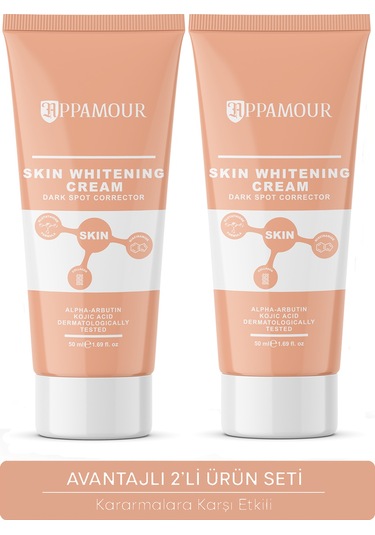 Appamour Dark Spot Niacinamide & Kojik Asit İçerikli Cilt Beyazlatıcı Krem 2 x 50 ML