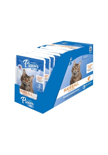 Plaisir Care Hairball Control Yetişkin Kedi Maması 12 x 85 G