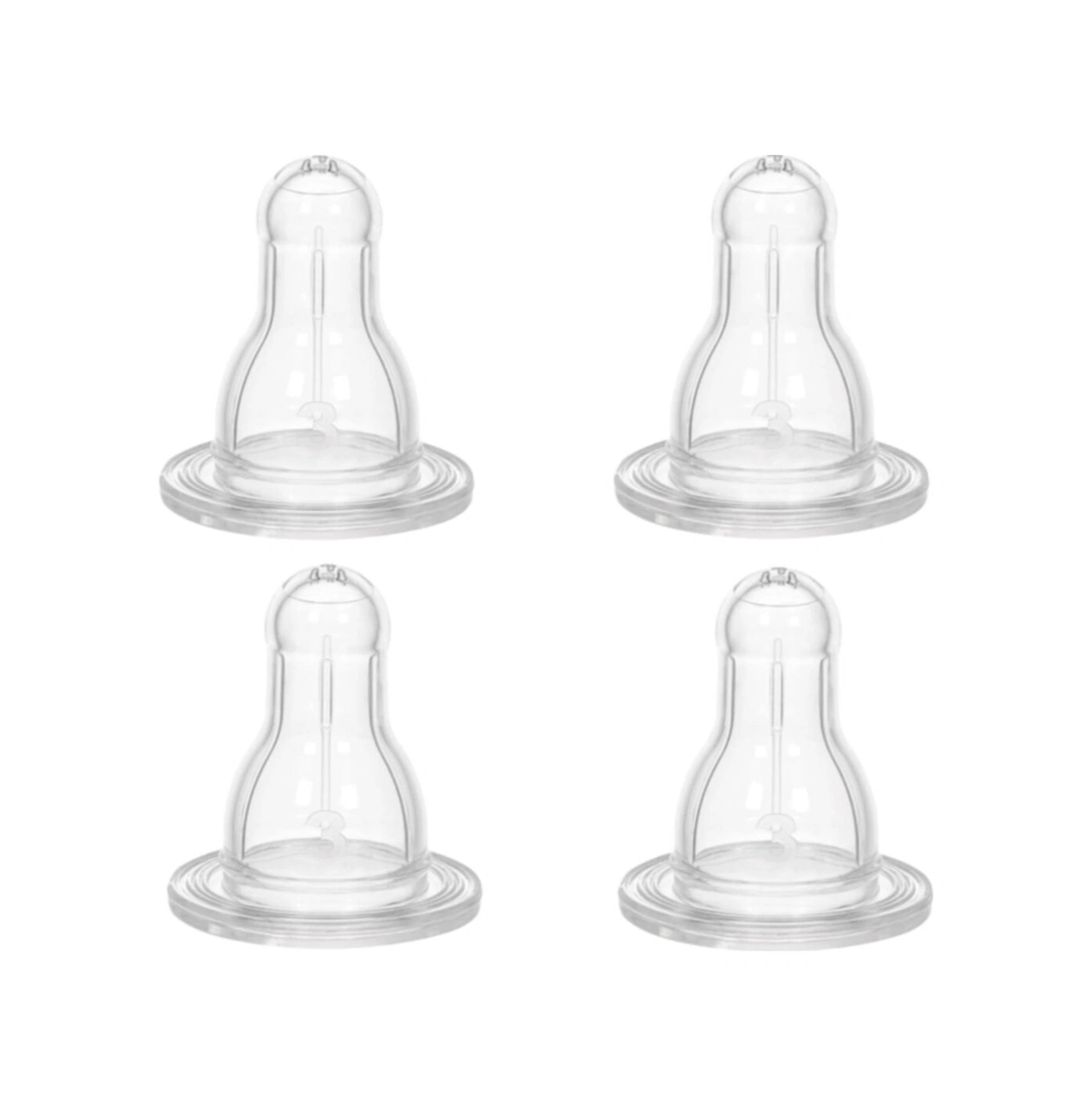 Dar Ağızlı Biberon Emziği Hızlı Akış No :3 4 Lü Eko Paket 18 Ay+