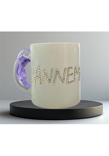 Anneler Günü Hediyesi 'annem' Yazılı Kupa Bardak Ve Kokulu Mum