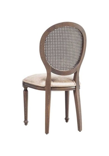 Madalyon Hazeranlı Ahşap Klasik Sandalye Ceviz - Beyaz