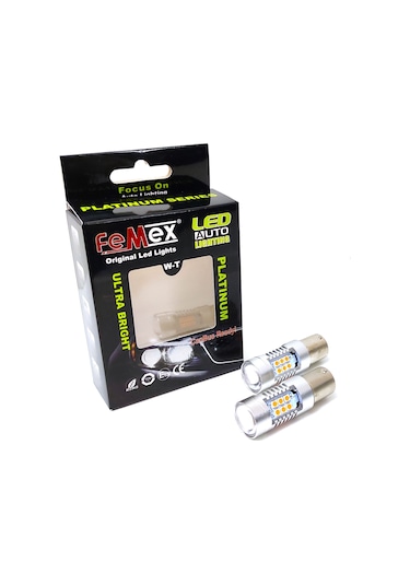 Femex Platinum Py21W 1156 Bau15S 150 Çapraz Tırnak Sinyal Led