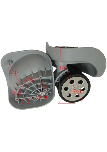 Suntek Bagaj Tekerlekleri Bavul Döner Tekerler Aksesuarları Gri