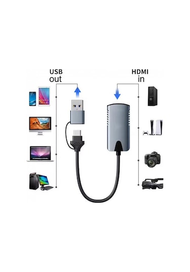 Hdmı Video Capture Kartı Type-c - Usb-a 3.0 To 4k 60hz 1080p