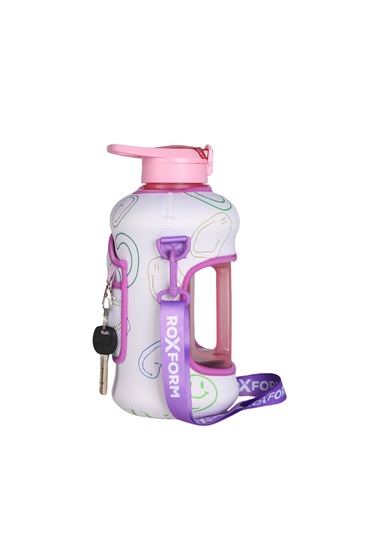 Roxform Suluk Matara 2200 Ml, Premium Pp Malzeme, Sağlıklı Bpa & Bps İçermez, Kılıflı, Çift Kapaklı, Koku Yapmaz, Sızdırmaz Ve Dayanıklı,gülen Yüz Cep Kılıf, Pembe Pembe, Gülen Yüz Kılıf