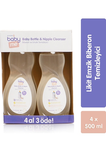 Baby Me Likit Emzik Biberon Temizleyici 4 x 500 ML