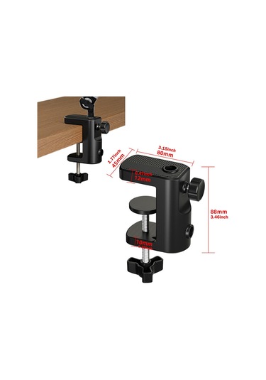 Homyl Masa Montaj Kelepçesi Mikrofon Standı İçin Sağlam 80x45x88mm