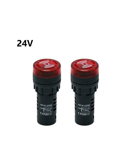 Ses Işıklı Alarm Flaş Buzzer 2 Adet Ac Dc12/24/220v 220v