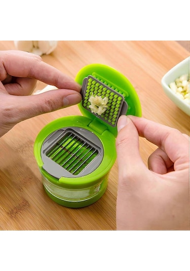 Manuel Sarımsak Dilimleyici, Sarımsak Kesici Rende Mini Taşınabil Çok Renkli