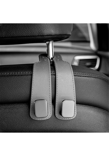 Kangvka Araç Ön Yeri Telefon Tutucu Ve Çift Kanca - Gizli Depolama, Yüksek Dayanıklı Silikon, Tekli Paket Gri