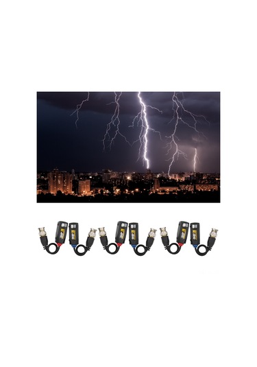 Lemestar 6 Adet 8mp Video Güç Balun, Ahd/tvı/cvı/cvbs Desteği, 400m Iletim, Frenzy Korumalı, Pasif Tasarım, Yüksek Güvenlik