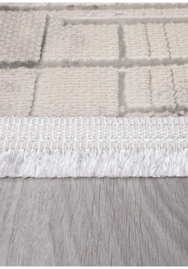 Modern Dekoratif Dokuma Salon Oturma Odası Çocuk Odası Mutfak Halısı Antre Halı Yolluk Krem 4113c