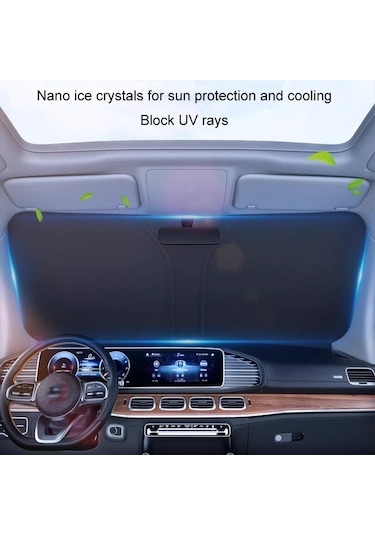 145x90 Cm Araba Ön Cam Güneşlik Renkli Lazer Isı Yalıtımı Güneş Koruyucu Güneşlik Şemsiye