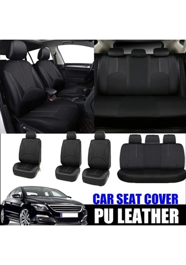 Pazly Evrensel Pu Deri Koltuk Kılıfı - 4 Mevsim Kullanım, Araç İç Dekorasyonu
