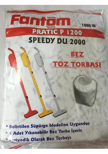 4 Adet Fantom P 1200 Pratik Süpürge Bez Torbası